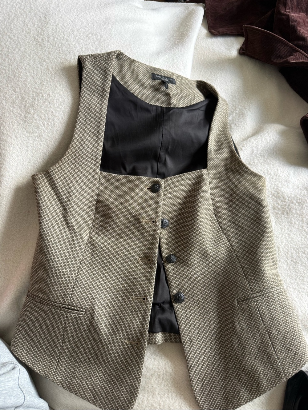 Rag & Bone Mariana Glen Wool Vest Plaid Size 6